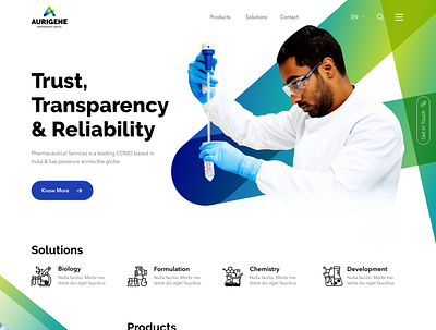 Pharma Website ui ux website design