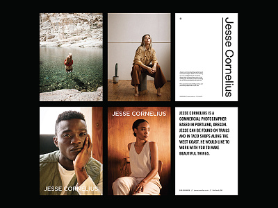 Photographer Jesse Cornelius design editorial founders founders grotesk layout mailer photographer photography branding photography logo type