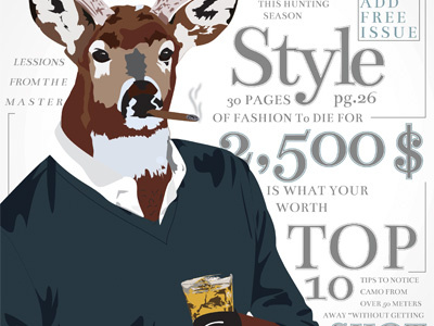 Magazine benblanchard class deer finished gq layout magazine student