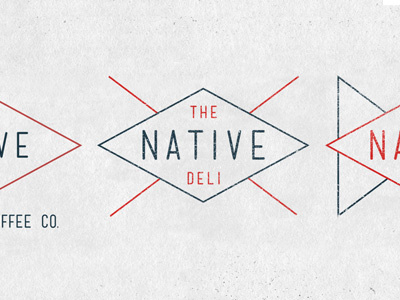 Native branding coffee deli logo scraps unused