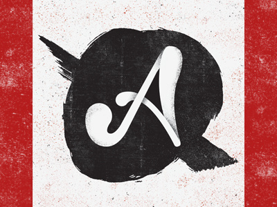 A Is For... a black lettering practice red texture type type fight white