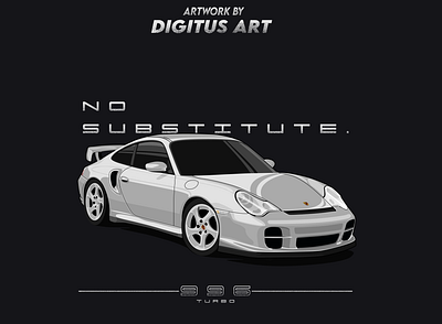Porsche 996 Turbo art branding cars design illustration logo vector