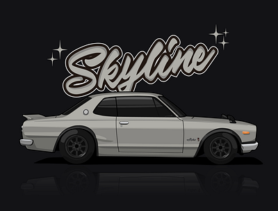 Nissan Hakosuka art branding cars design illustration logo ui vector