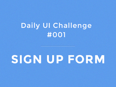 Just finished my first design for #dailyui #001