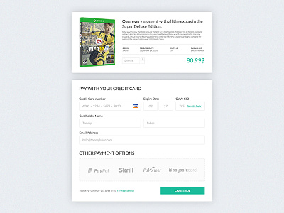 DailyUI 002 - Credit Card Checkout checkout dailyui form ui ux