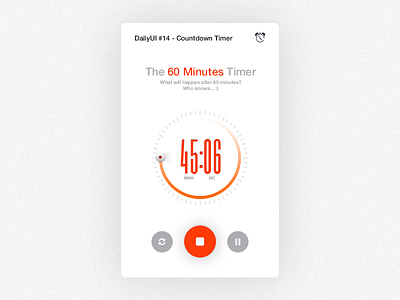 DailyUI #014 - Countdown timer application clock countdown dailyui design timer ui ux