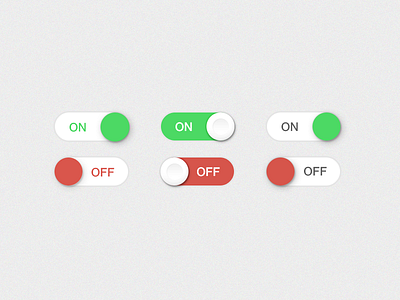 DailyUI #15 - On/Off switch buttons android buttons dailyui ios mobile off on toggle ui