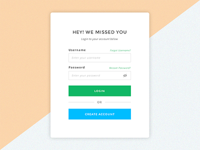 DailyUI #016 - Pop-Up account dailyui form login ui ux