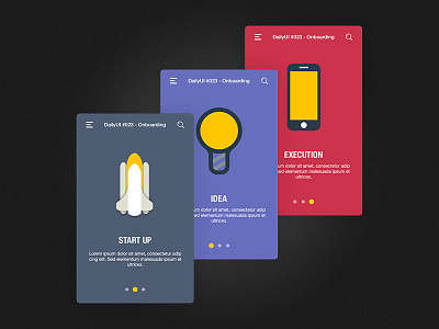 DailyUI #023 - Onboarding application dailyui mobile onboarding ui uidesign userinterface ux