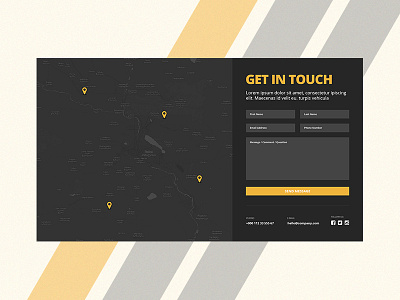 DailyUI #028 - Contact Us application contact dailyui form locations map ui uidesign userinterface ux web design