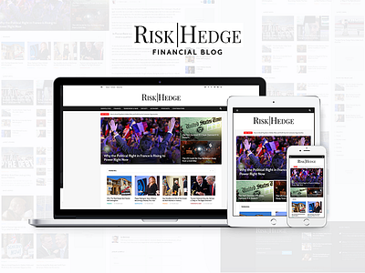 Riskhedge - Finance news and analysis blog finance information investment ui web web design