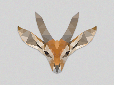 Low poly Antelope exercise animal illustration low poly poly portrait