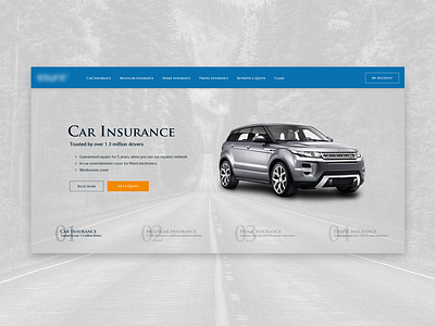 Redesign project - hero part white version design hero insurance landing landing page ui ux web