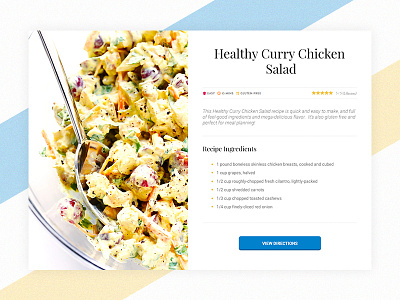 DailyUI #040 - Recipe application cooking daily 100 dailyui recipe ui uidesign web design webdesign