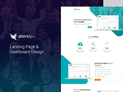 Attently landing page concepts app application design landing landing page ui uidesign userinterface ux web web design webdesign