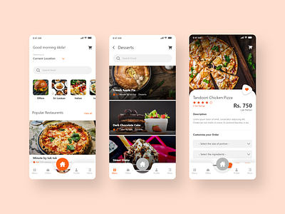 Food Delivery App app clean delivery app delivery app design design food food and drink food app food app ui food delivery food delivery application food logo ui ux