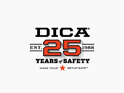 DICA 25th Anniversary (2013) 25 25th anniversary construction identity logo shadows