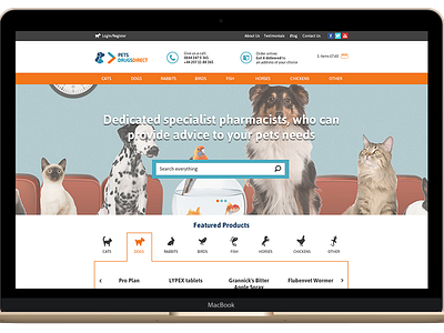 Pets DrugsDirect Web Design creative design pets responsive web design