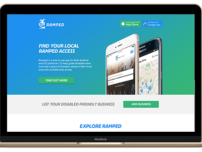 Ramped App | Web Design creative design ramp access responsive web design