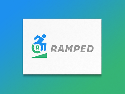 Ramped Logo branding graphic logo design typography vector
