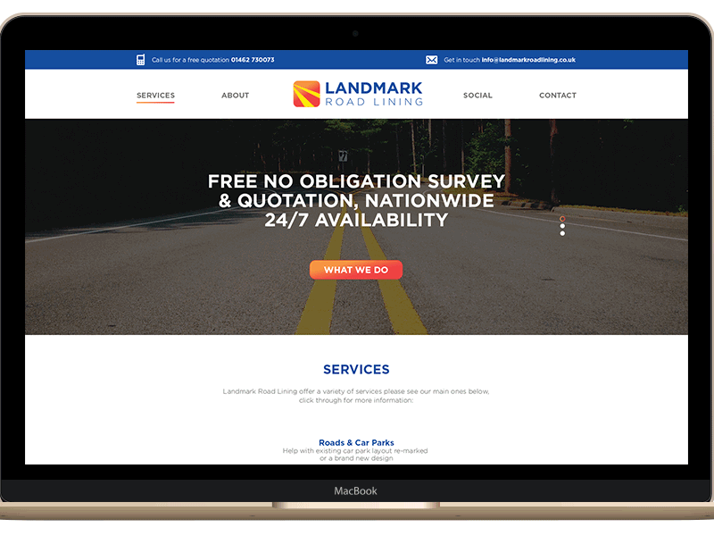 Landmark Road Lining | Branding & Responsive Web Design