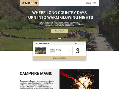 Camping | Responsive Web Design camping concept creative graphic design responsive web design