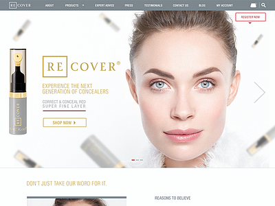 ReCover Cosmetics | Web Design beauty cosmetics creative e commerce graphic design responsive web design
