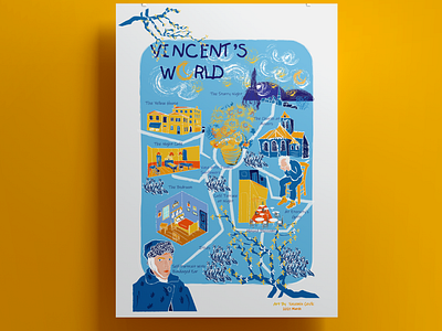 VINCENT'S WORLD MAP ILLUSTRATION