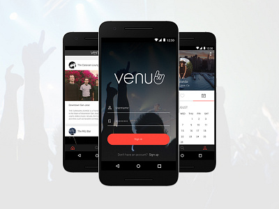 Venu android mobile music ui ux