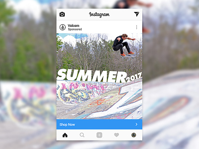Volcom Instagram Concept ads concept instagram ads skate volcom