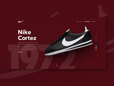 Nike Landing page Concept concept cortez landing page nike nike cortez shoe sneaker