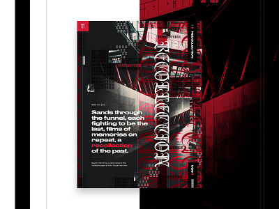 006 - Recollection design grid grid layout imagery mockup poster art visual design web design