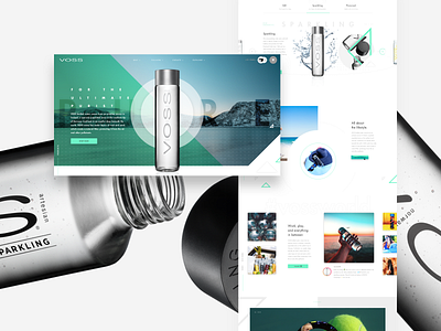 Voss Water Homepage call to action ecommerce shop grid grid layout imagery layout exploration product design product page shopping ui user experience design ux ux strategy water web design web redesign website design whitespace