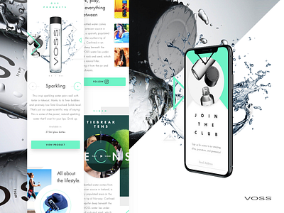 Voss Water Mobile Homepage