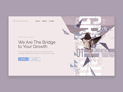 Sparrow Tale Style Tiles agency website art direction grid grid layout imagery interface layout exploration light mockup style tile typography ui ux web design