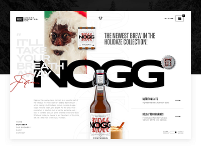 NOGG - Mock The Halls 2020 beer branding brand identity christmas concept design holiday design imagery interactive design layout exploration mockthehalls mockthehalls2020 package design product design typography ui design video web design