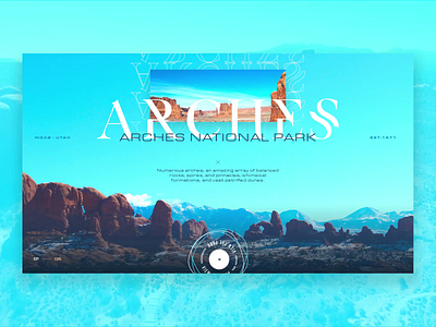 Arches grid grid layout imagery interface layout exploration mockup national parks sketchapp travel design ui ux video web design