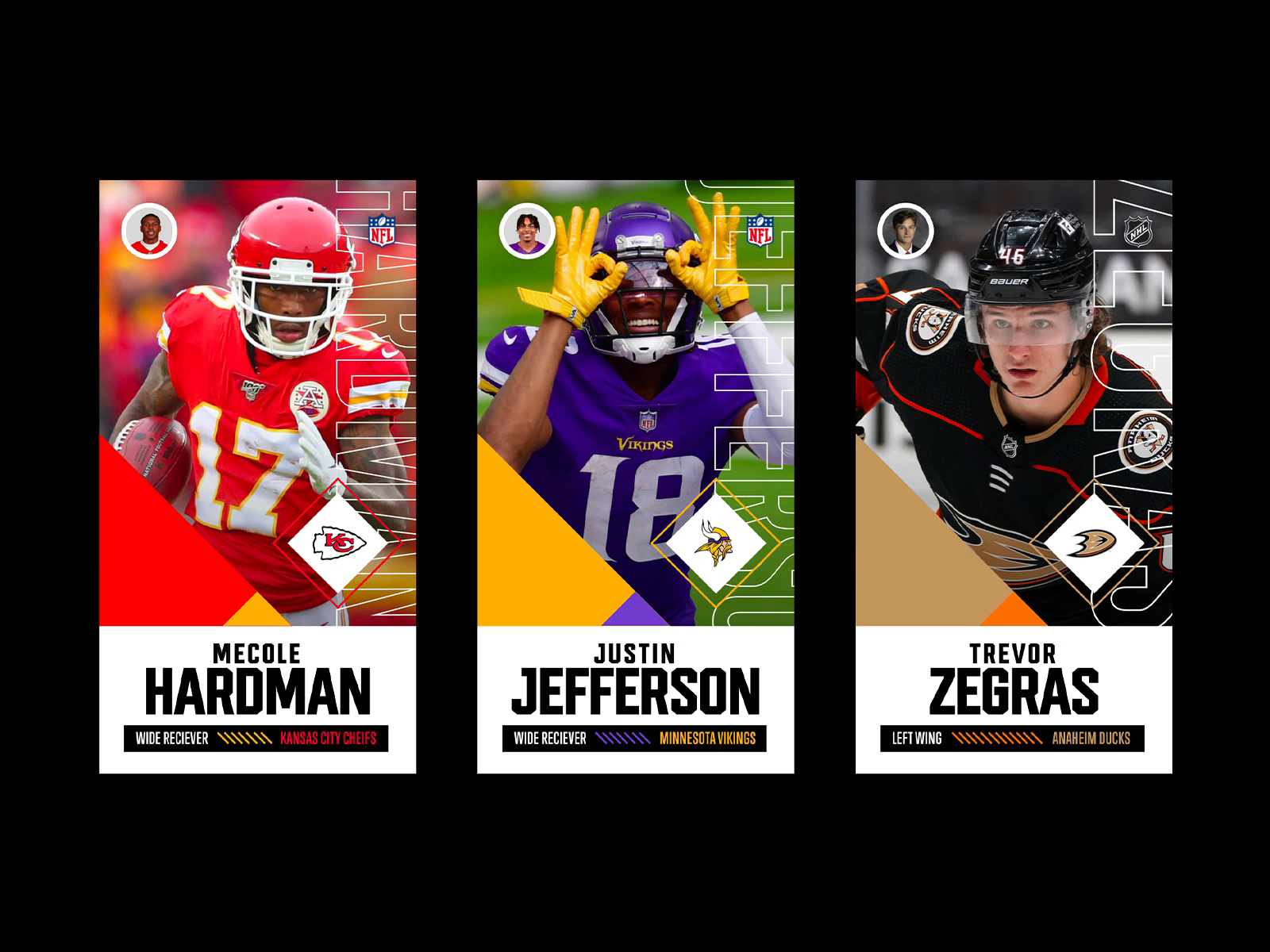 NFL Card  Dribbble