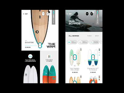 SurfStream Concept 2 app design ecommerce grid grid layout interface mockup ui ui design ux web design