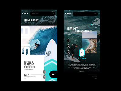 SurfStream Concept 3 app design ecommerce grid grid layout interface mockup ui ui design ux web design
