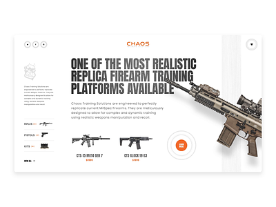 Chaos Training Solutions - Style Tiles art direction design ecommerce firearms grid grid layout hero interface mockup rifles style tile styletiles tactical training ui ux web design