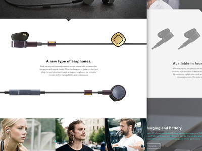 PUGZ Website Design campaign earphones headphones illustrator photoshop product product page web web design website
