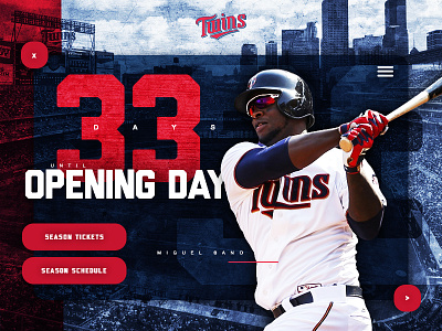 MLB Minnesota Twins Opening Day baseball minnesota twins mlb opening day ui ux web web design