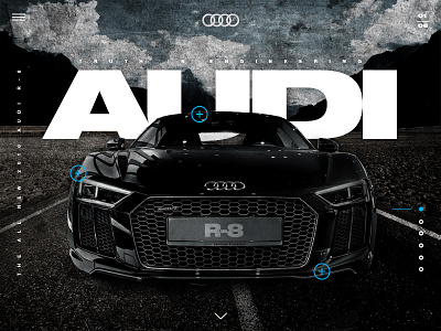 003 Landing Page 003 audi blue car daily ui dark grunge interactive landing page ui