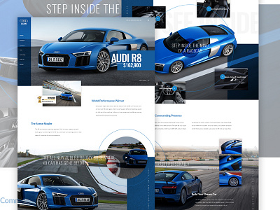 Audi R8 Web Concept audi audi r8 blue circles exploded grid sections video web design