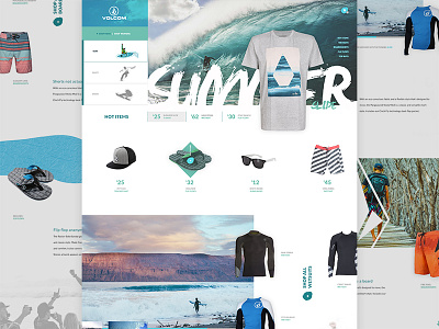 Volcom Lookbook catalog clothing ecommerce grid imagery lookbook summer surfing volcom water