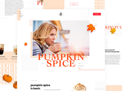 Pumpkin Spice Mocktober 2019 fall colors grid grid exploration grid layout layout layout design mocktober mockup design pumpkin spice ui ux web design
