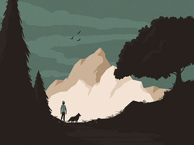 Journey adventure blue color colorpalette design explore flat flatdesign flatillustration illustration journey limited colour palette limited colours limited palette mountain outdoor outdoors silhouette sky travel