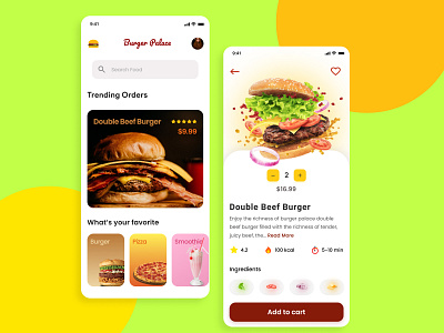 Burger Palace : Burger app UI