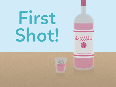 My First Shot! debut drink first flat illustration pink rum scotch shot vodka whiskey wine